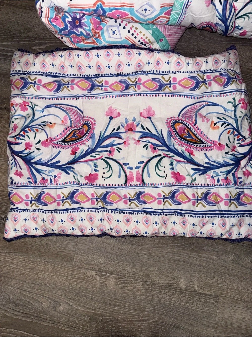 Pottery Barn Teen Avery Pink Paisley Quilt Set with a Sham Twin